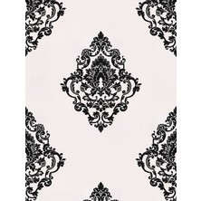 Süs Duvar Kağıtçılık Sıyah Damask Desenli Duvar Kağıdı