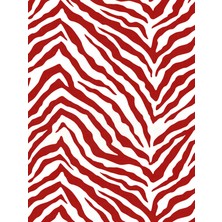 Süs Duvar Kağıtçılık Kırmızı Beyaz Zebra Desenli Duvar Kağıdı