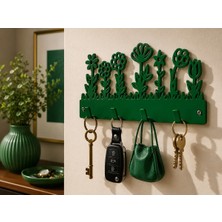 Maison Luré Askılık Çiçek Desenli Duvar Anahtarlığı – Dekoratif Anahtar Askılığı 23X10X3 cm