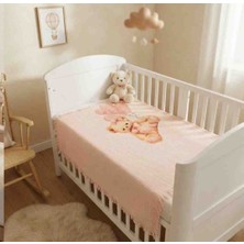 Ayıcıklı Müslin Bebek Battaniyesi - Pembe