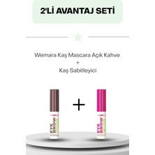 Wemara Kaş Mascara  Açık Kahve - Kaş Sabitleyici Fırsat Seti