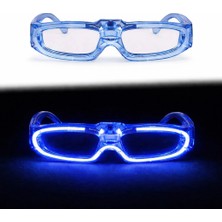 Lovesta Home Mavi LED Işıklı Parti Gözlüğü 3 Modlu – Glow &amp; Gece Eğlence Gözlüğü