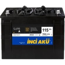 İnci Inci 12V 115 Ah Akü Supr A Sentor 760 A (En) Akü. Yeni Üretim.