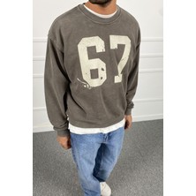 Alışveriş Sokağı 67 Baskılı Boxy Fit Sweatshirt