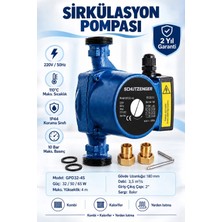 SCHUTZENGER GP32-4 Sıcak Su Devir Daim Pompası 2 Inç 1 Daire Kombi Petek Yerden Isıtma Basınç Artırma 180MM