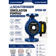 SCHUTZENGER GPD50-16 Flanşlı Sirkülasyon Pompası DN50 Merkezi Isıtma Devir Daim Pompa Yüksek Basınç  250MM 3 Inç Giriş Bakır Sargı