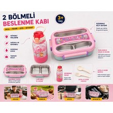Maison Luré Saklama Kabı Paslanmaz Çelik 2 Bölmeli Sızdırmaz Yemek Kabı 1000+550ML