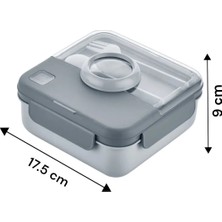 Maison Luré Saklama Kabı Sporcu Fitness Lunch Box Sefer Tası Çatal Kaşıklı Beslenme Kabı