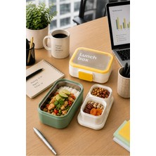 Maison Luré Saklama Kabı 2 Katlı Paslanmaz Çelik Yemek Kabı 1010 ml Yeşil