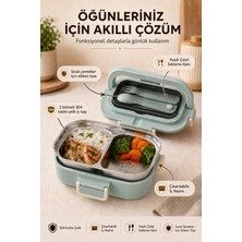 Maison Luré Saklama Kabı 304 Paslanmaz Çelik Çift Bölmeli Sızdırmaz Yemek Kabı