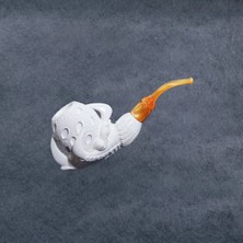 Maison Luré Pipo Şeffaf Akrilik Saplı Lületaşı , 9mm Filtreli, Şıklık ve Konfor Bir Arada