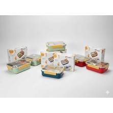 Maison Luré Saklama Kabı Fixpoint Sefer Taşı 304ÇELİK 3 Bölmeli 620ML Kilitli Kapak