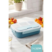 Maison Luré Yemek Kabı 4 Bölmeli Sızdırmaz Kapaklı Kilitli Çatal Kaşıklı Lunch Box