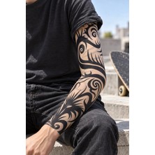Yenilig 2 Adet Giyilebilir Kol Dövmesi Çorap – 3D Baskılı Likralı Kumaş, Kol ve Bacak Için Geçici Dövme Tattoo Sleeve Tattoo Socks Model 15