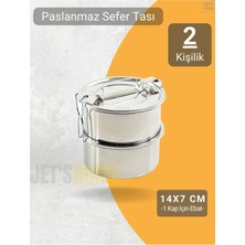 Maison Luré Saklama Kabı 2’li Sefer Tası 14X7 cm Yemek Taşıma Kabı Paslanmaz Çelik