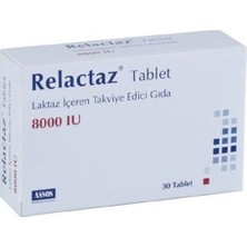 Assos Relactaz 30 Tablet Laktaz İçeren Takviye Edici Gıda Türkiye Menşeli