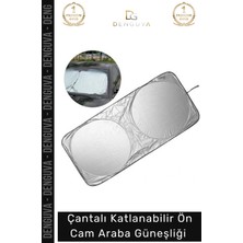 Denguva Özel Üretim Uv Işık Engelleyici Çift Katmanlı Dayanıklı Çantalı Katlanabilir Ön Cam Araba Güneşliği