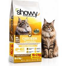 Showy Tavuklu Yetişkin Kedi Kuru Maması 15+2 kg