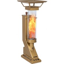Etinova Compact If-19 Camlı Alev Lambası Dış Mekan Pelet Soba - Gold