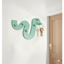 Maison Luré Askılık Dekoratif Dalga Formlu Asimetrik Anahtar Askısı 1 Adet Duvar Dekoru 24X18 C
