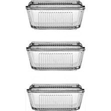 Happy Trend Frigo Kapaklı Kahvaltılık - Tereyağlık Peynirlik 3 Lü Set