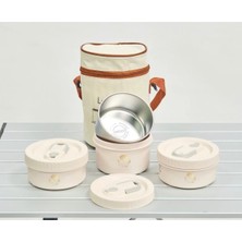 Maison Luré Kamp Yemek Seti Paslanmaz Çelik 3 Katmanlı Yemek Termosu 1,70 Lt