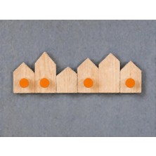 Maison Luré Askılık Ahşap Duvar Askılığı Çocuk Odası 4’lü Askısı 55 × 14 cm