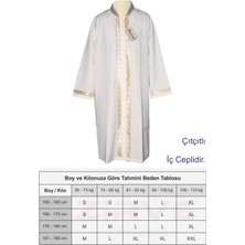 Hediyeleşin Işlemeli Cübbe, Sırmalı Cübbe, Imam Cübbesi - Beyaz