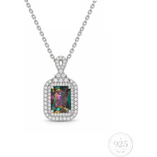 Servi 925 Ayar Gümüş Mystic Royal Baget Taşlı Kolye