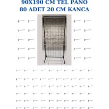 Maison Luré Askılık Siyah Tel Pano Standı 90X190 cm 80 Kanca