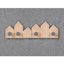 Maison Luré Askılık Ahşap Duvar Askılığı Çocuk Odası 4’lü Askısı 55 × 14 cm