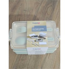 Maison Luré Kamp Yemek Seti 600ML 2 Katlı Yemek Kutusu Çatal Kaşık Dahil