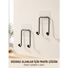 Maison Luré Askılık 2 Adet Yapışkanlı Duvar Askısı Pratik Çok Amaçlı Düzenleyici