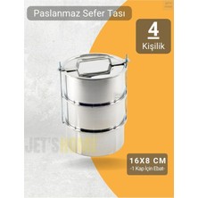 Maison Luré Saklama Kabı Paslanmaz Çelik 3’lü Sefer Tası 16X8 cm No:3