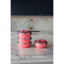 Maison Luré Termos Sefer Tası Yemek Termosu Saklama Kabı Koyu Pembe Tek Kişilik
