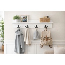 Maison Luré Askılık Duvar Askılığı Elbise Askılığı Portmanto (Beyaz) 40X15