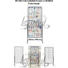 Maison Luré Askılık 60 Adet Askı Çubuklu Eczane Medikal Ürün Standı 90 x 190 cm