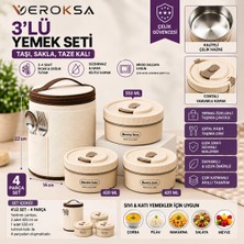 Maison Luré Yemek Kabı Termal 4'lü Set Çelik Sızdırmaz Sefer Tası Taşıma Çantalı