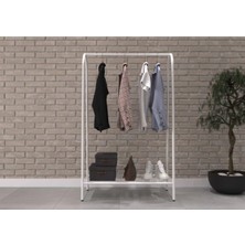 Maison Luré Askılık Raflı Elbise Askılığı Metal Ayaklı Portmanto