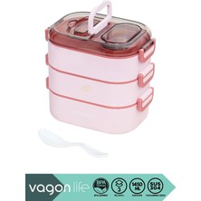 Maison Luré Yemek Kabı Üç Katlı 5 Bölmeli 1450ML Çelik Yemek Kutusu