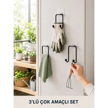 Maison Luré Askılık 3 Adet Yapışkanlı Çok Amaçlı Ev Düzenleme Askı Seti