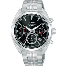 Lorus RT383KX9 Quartz Çelik Gri Siyah Kadran 10 Atm 41 mm Erkek Kol Saati