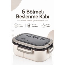 Maison Luré Yemek Kabı 6 Bölmeli Taşınabilir Beslenme Kutusu Saklama Kabı