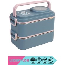 Maison Luré Yemek Kabı 2 Katlı 4 Bölmeli 1200ML Çelik Sefer Tası Yemek Kutusu