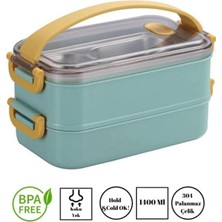 Maison Luré Yemek Kabı Enjoy Eating Lunch Box Iki Katlı Paslanmaz Çelik Kolay Kilitlenir Sefer Tas