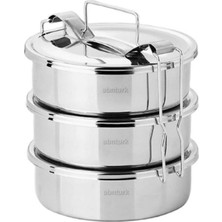 Maison Luré Yemek Kabı 4 Lt 3 Kaplı Isıtılabilir Çelik Sefer Tası