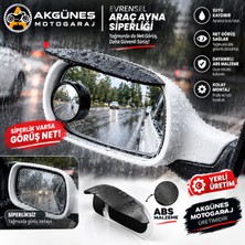 Akgüneş Motogaraj Evrensel Araç Ayna Siperliği Yağmur Siperliği Abs Su Geçirmez Ayna Yağmur Önleyici