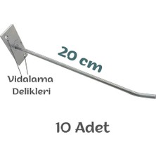 Maison Luré Askılık (10 Adet) Vidalanabilir Tel , Ürün Asmak Için Metal Askı, Profil Tel