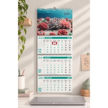 Lizy 2027 Sualtı Temalı Gemici Takvimi Spiralli 33X24 cm Tasarım-2