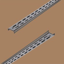 Maison Luré Askılık 4 Adet Siyah Konik Dikme 4X200 cm Çift Delikli Askı Demiri